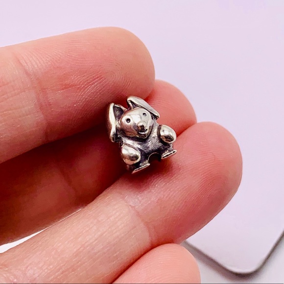 EUC Pandora 790389 Sterling Silver Easter Rabbit Animal Bead/Charm - Retired - Picture 11 of 14